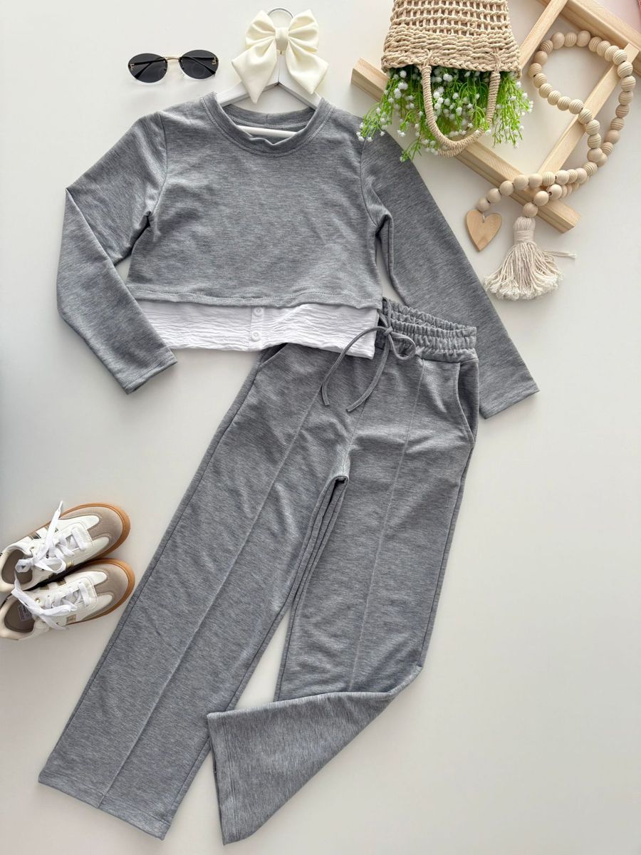 Conjunto Juvenil Cinza - Dondokinha Kids
