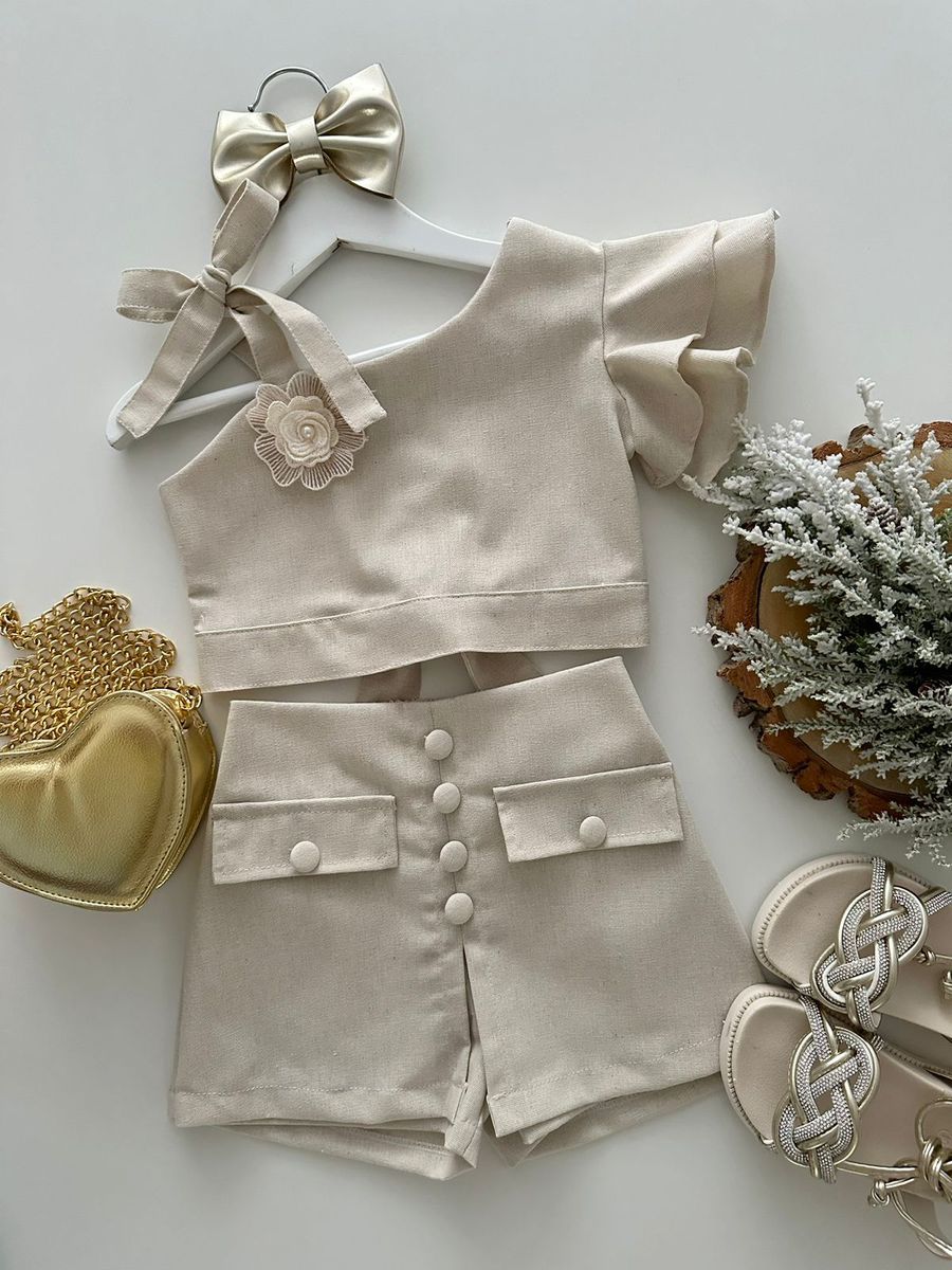Conjunto Lari Areia - Dondokinha Kids