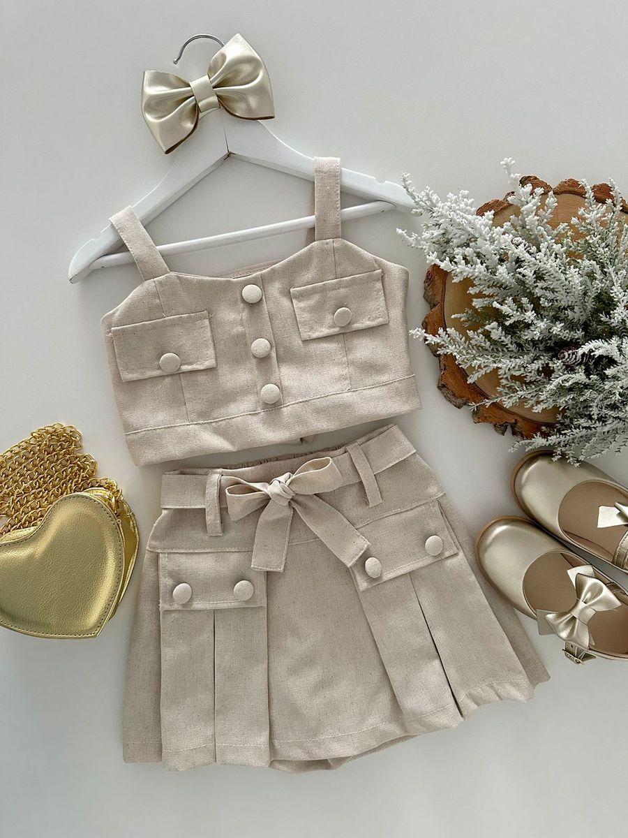 Conjunto Lavinia Cru - Dondokinha Kids