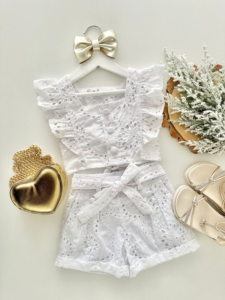 Conjunto Mariah Branco - Dondokinha Kids