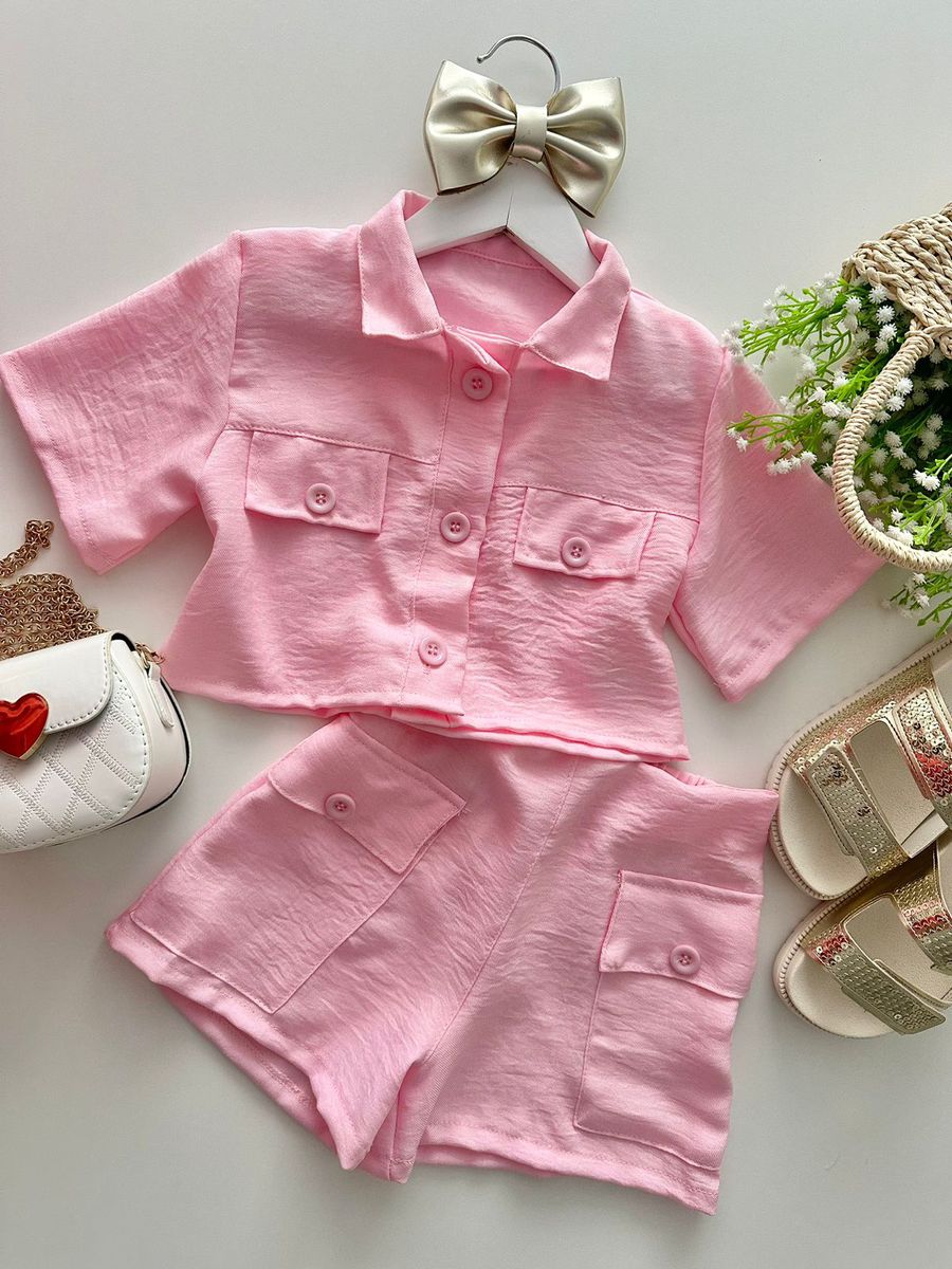 Conjunto Lilian Rosa - Dondokinha Kids