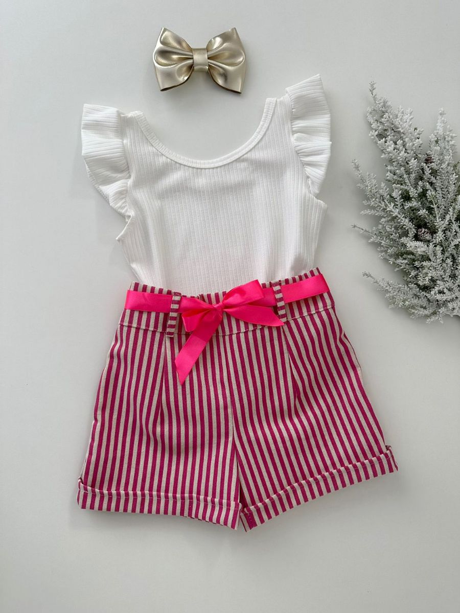 Conjunto Listra Pink - Dondokinha Kids