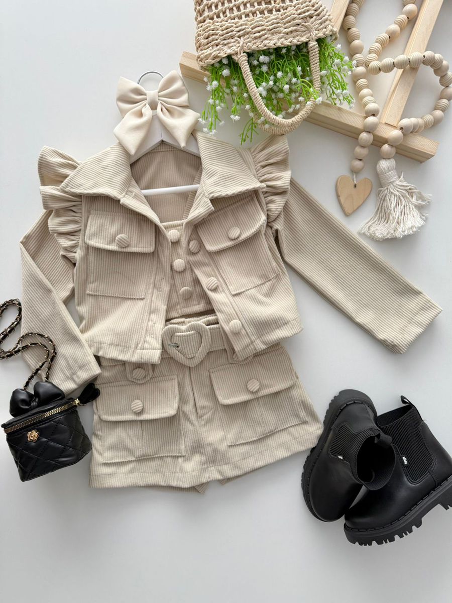 Conjunto Luana Off White - Dondokinha Kids