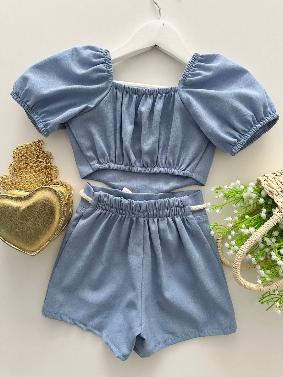 Conjunto Maria Eduarda Azul 