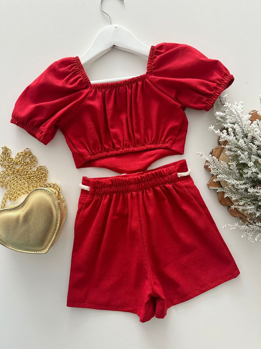 Conjunto Maria Eduarda Vermelho 