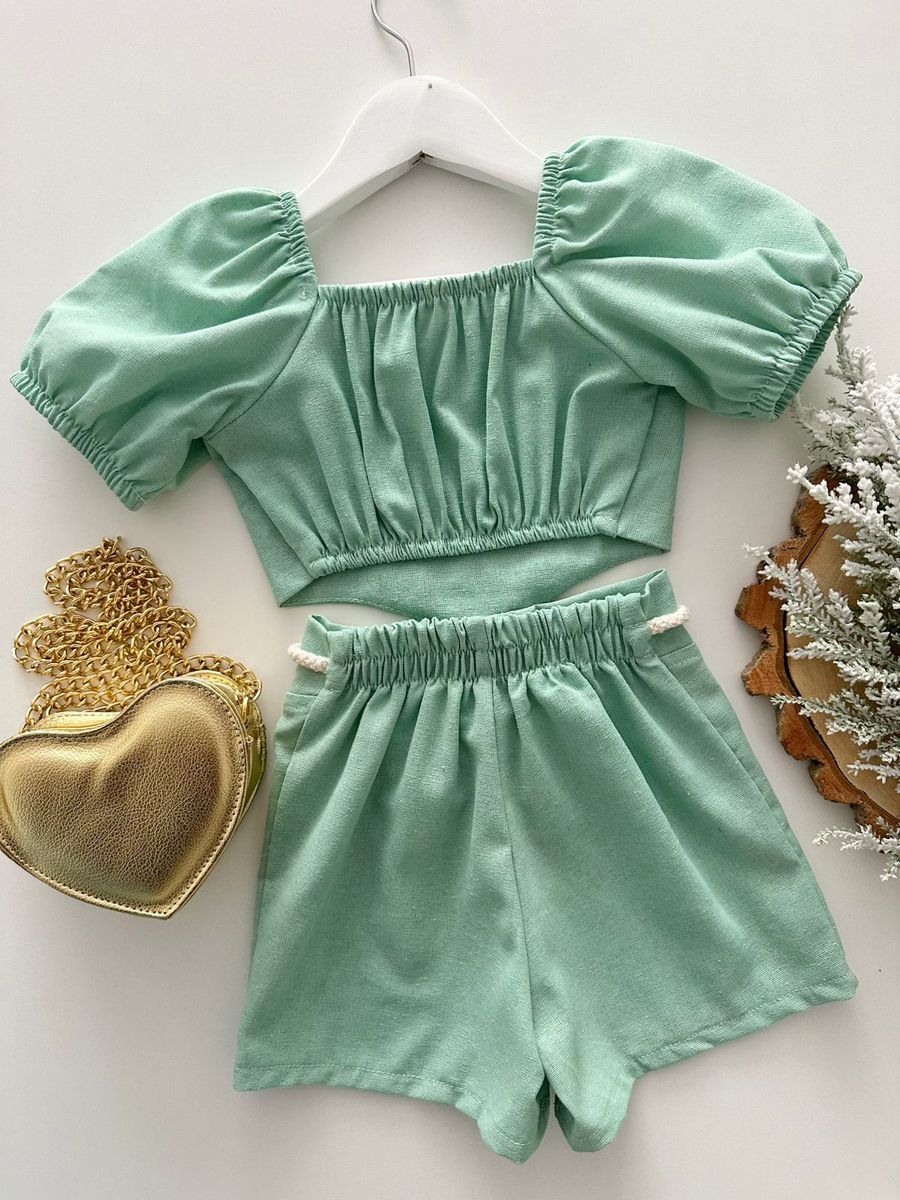 Conjunto Maria Eduarda Verde Menta 