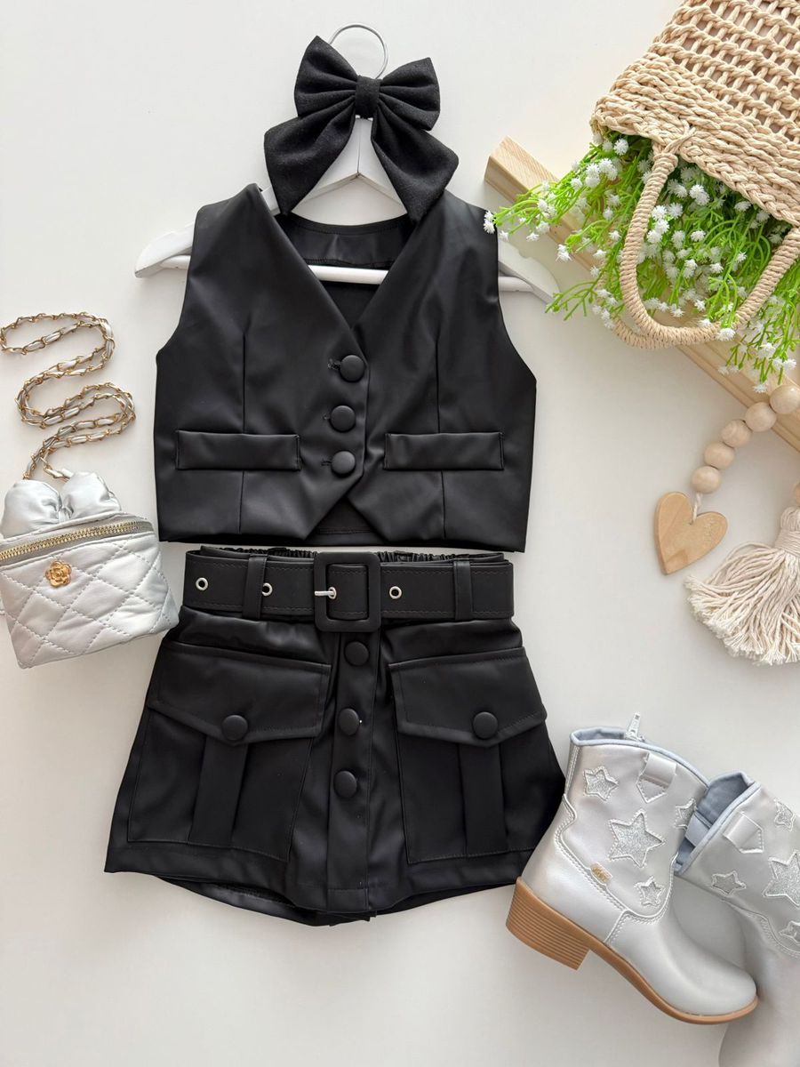 Conjunto Maria Laura Preto - Dondokinha Kids