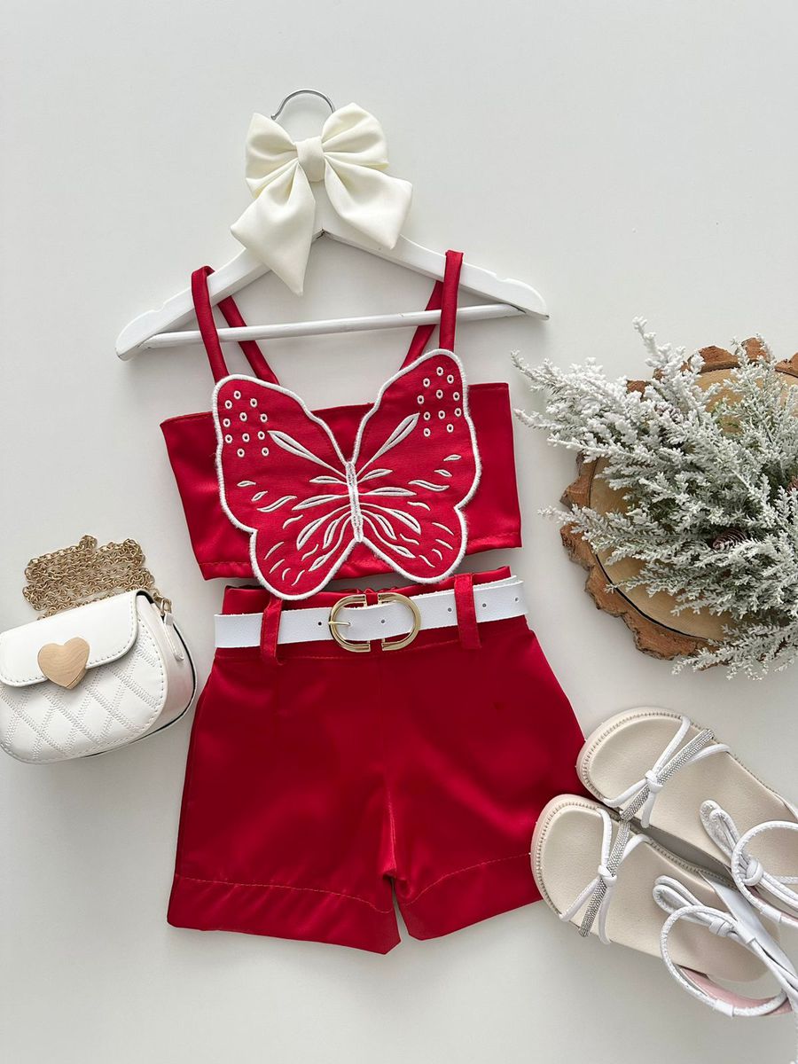 Conjunto Melissa Vermelho - Dondokinha Kids