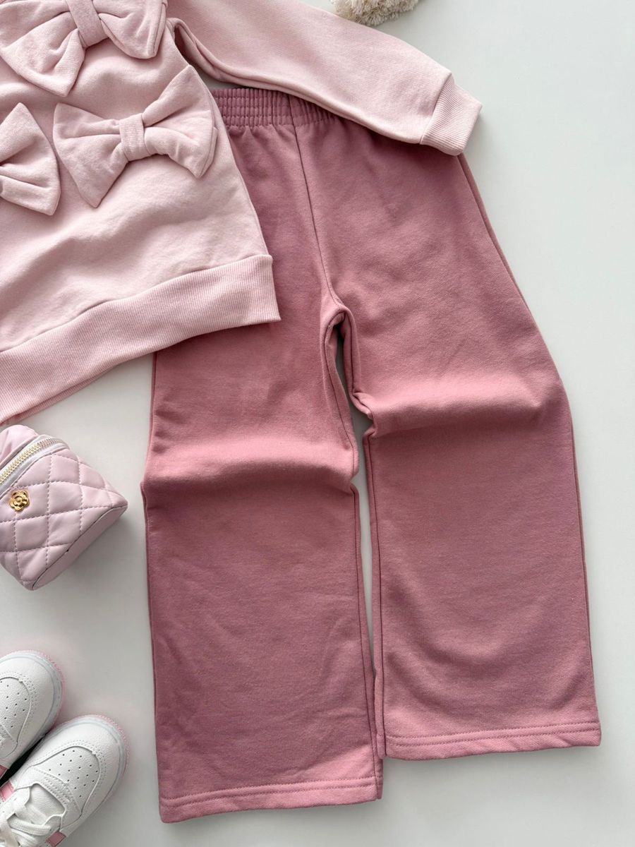 Conjunto Moletom Laço Rose 