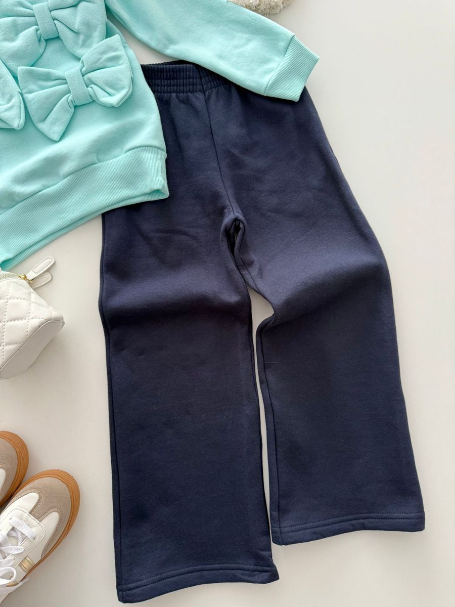 Conjunto Moletom Laço Verde Agua 