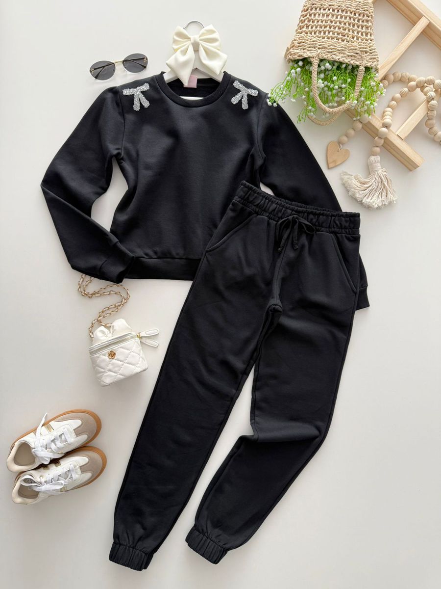 Conjunto Moletom Juvenil Laço - Dondokinha Kids