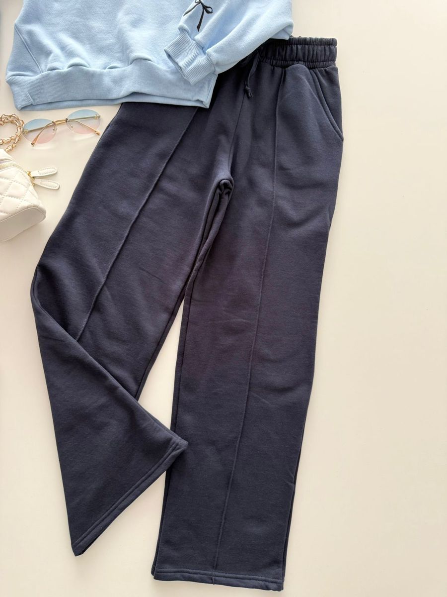 Conjunto Moletom Juvenil Paris Azul