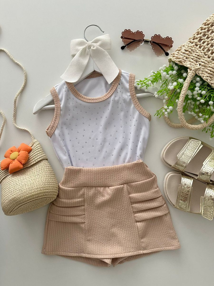 Conjunto Monique Nude - Dondokinha Kids