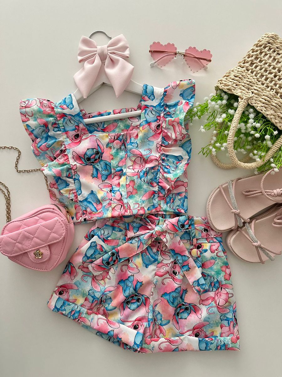 Conjunto Nicole Stitch - Dondokinha Kids