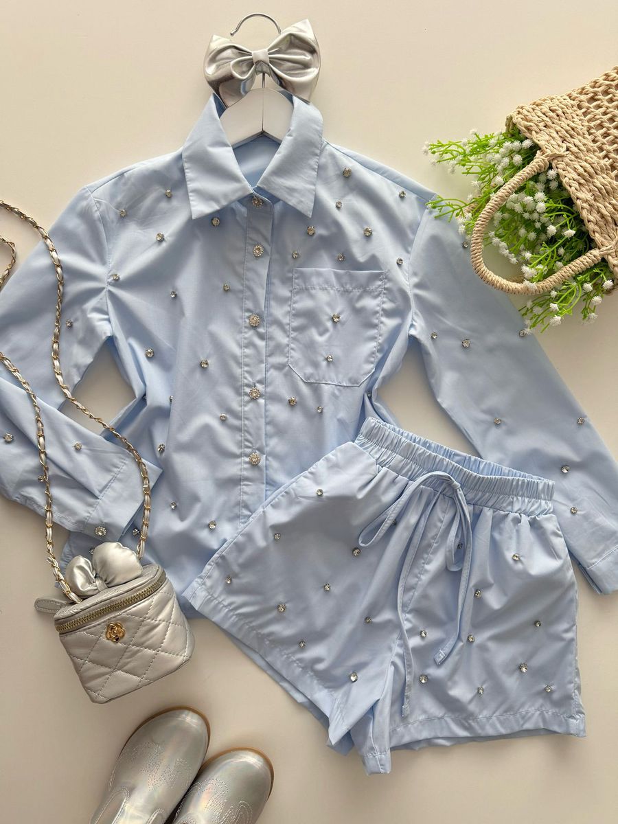 Conjunto Rebeka Azul - Dondokinha Kids