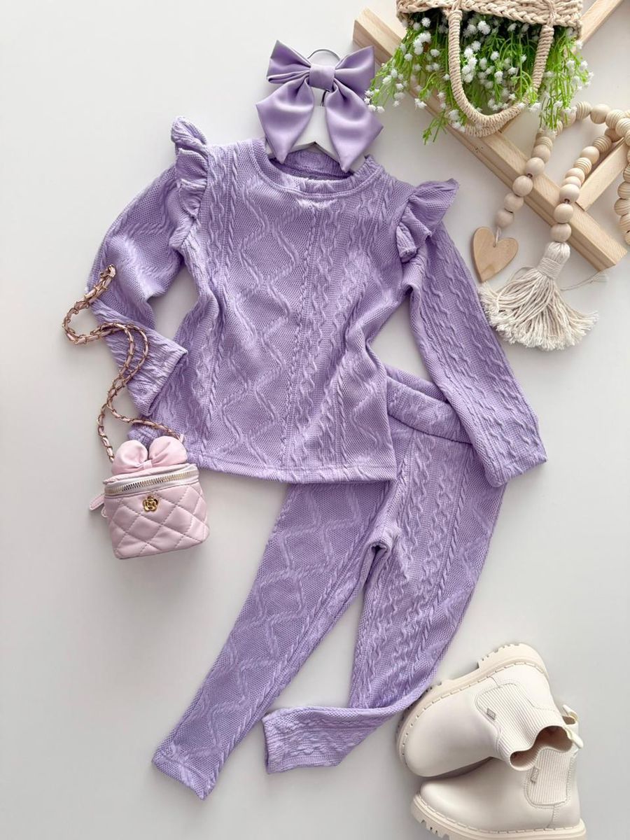 Conjunto Roberta Lilás - Dondokinha Kids