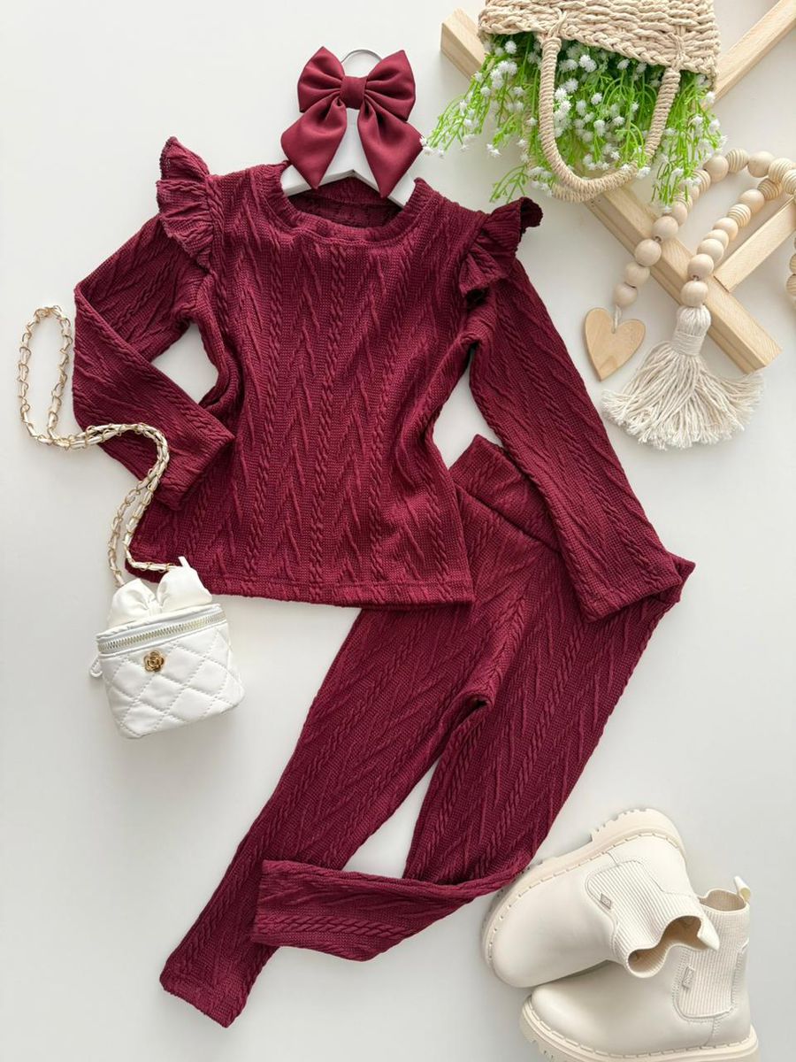 Conjunto Roberta Marsala - Dondokinha Kids