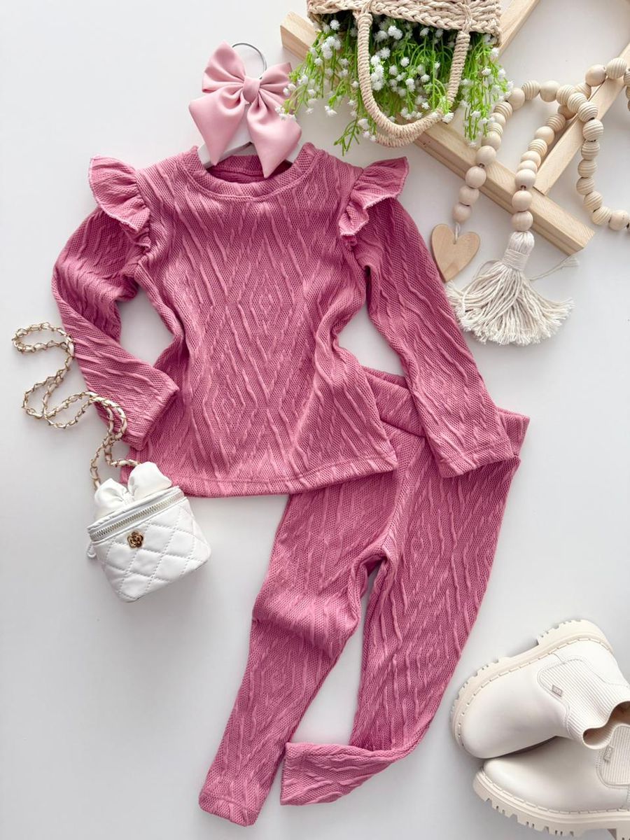 Conjunto Roberta Rosa - Dondokinha Kids