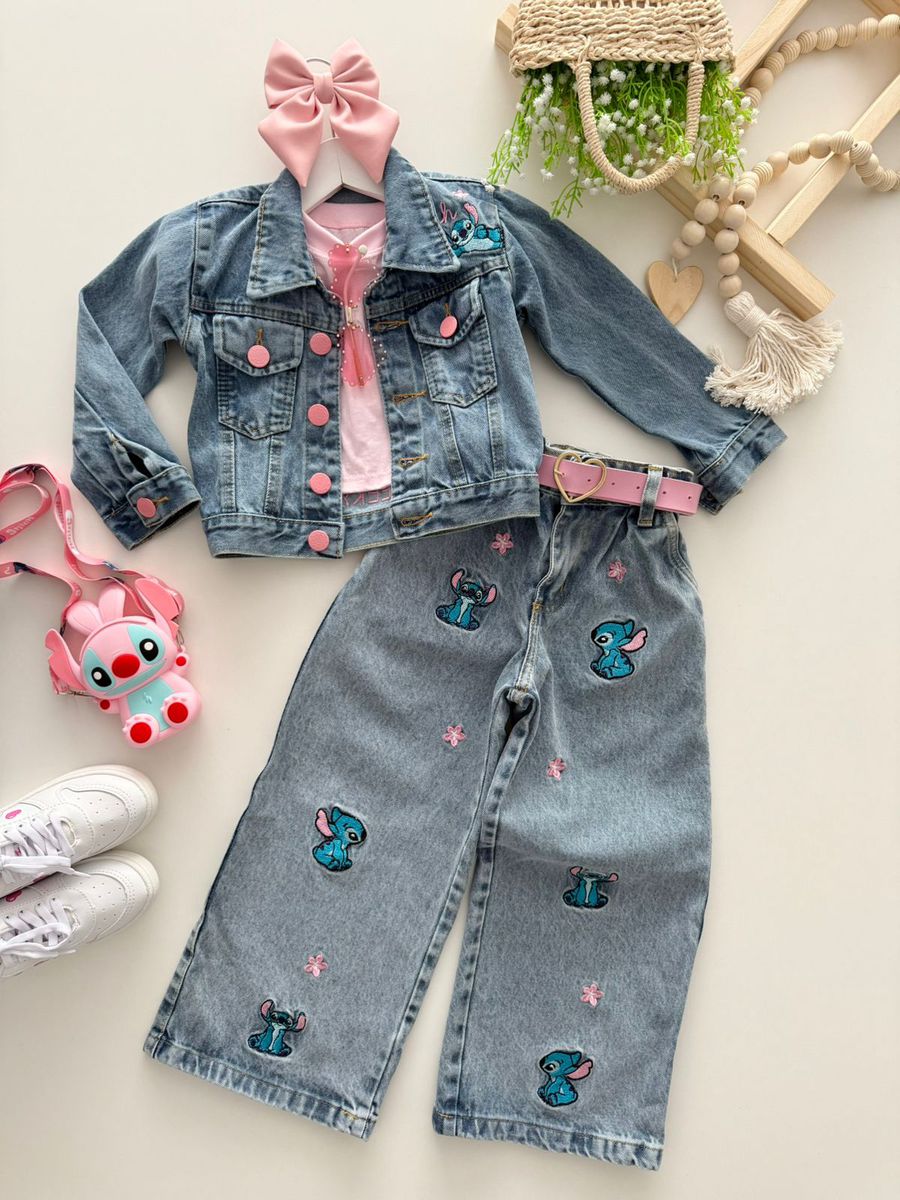 Conjunto Stitch Jeans - Dondokinha Kids