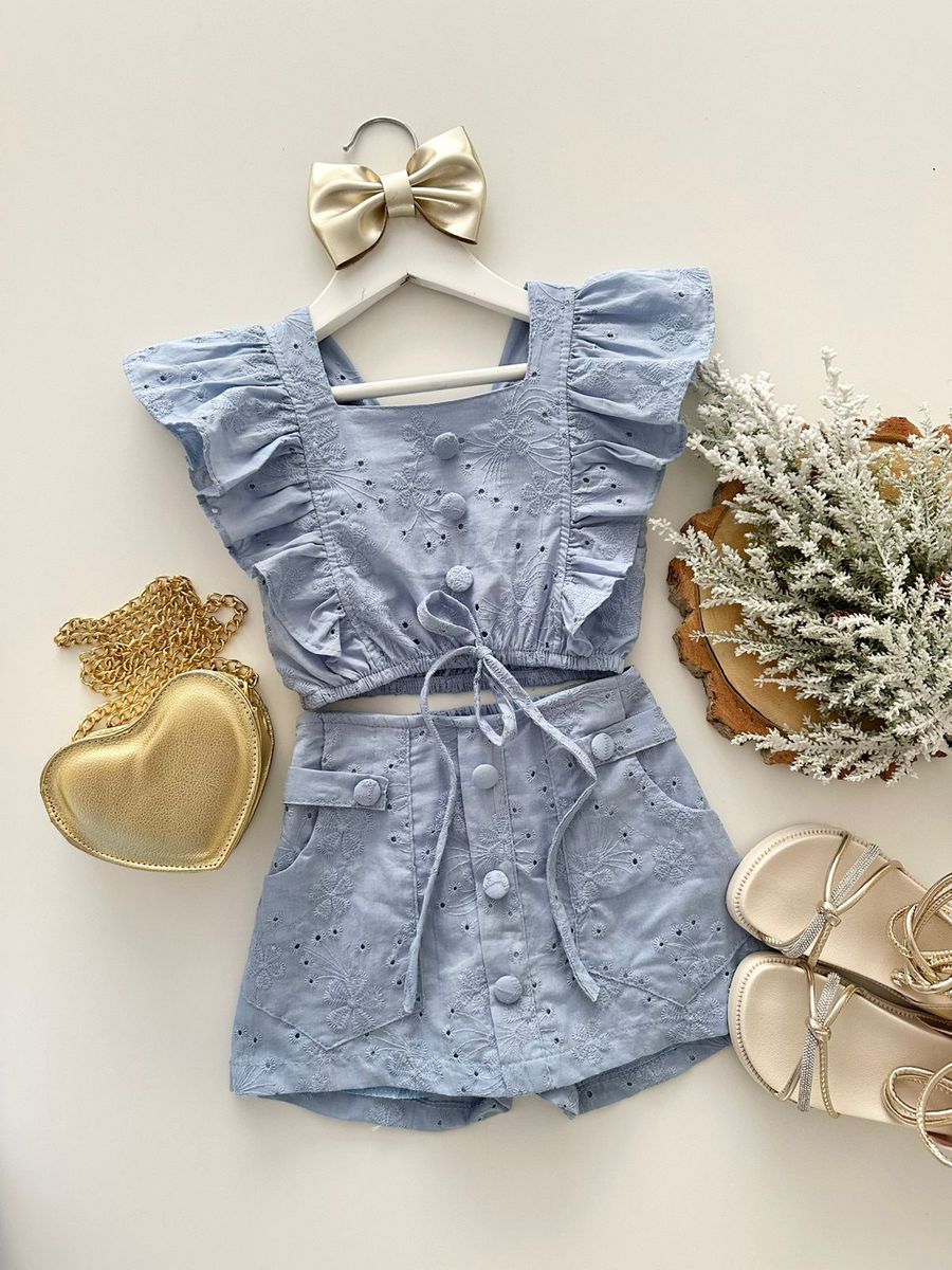 Conjunto Tainá Azul - Dondokinha Kids