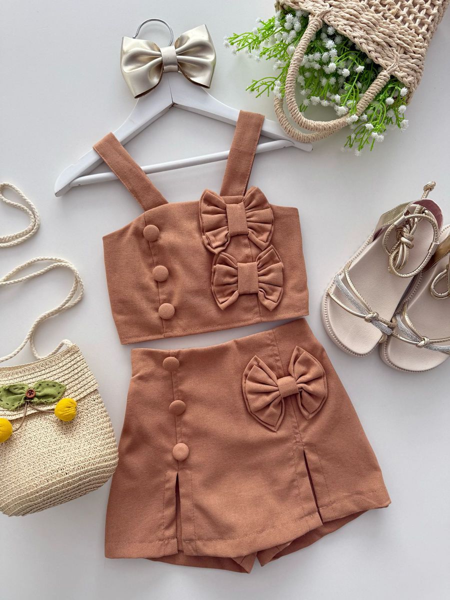 Conjunto Yara Mocha Mousse - Dondokinha Kids