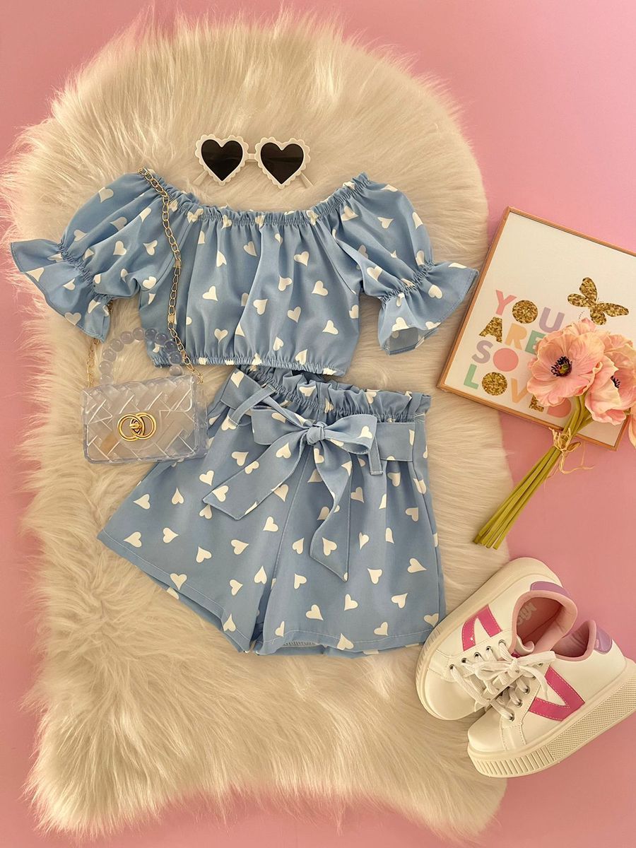 Conjunto Celine Azul - Dondokinha Kids