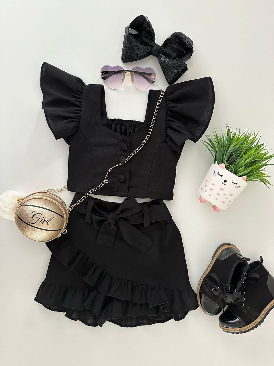 Conjunto Aline Black - Dondokinha Kids