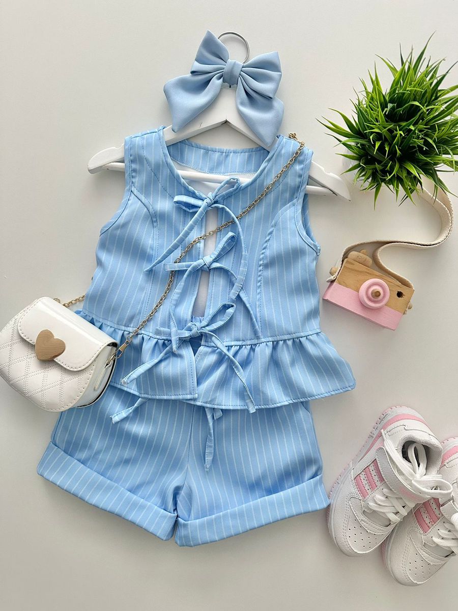 Conjunto Ana Laura Azul - Dondokinha Kids