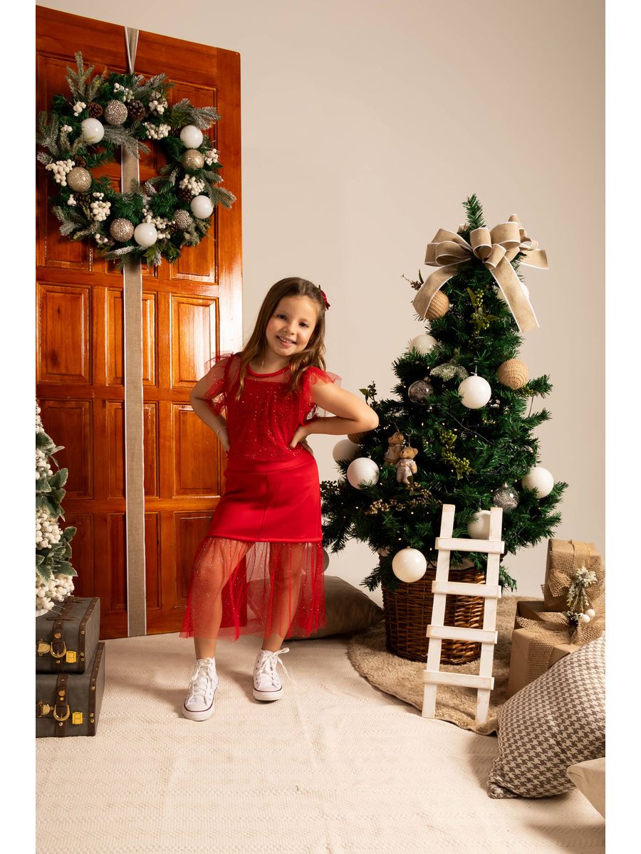 Trijunto Maria Cecilia Vermelho - Dondokinha Kids