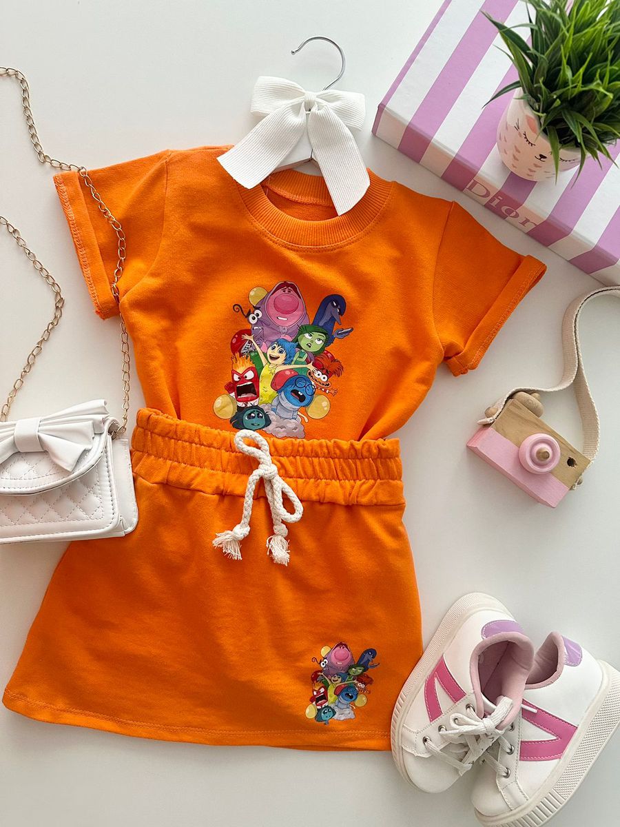 Conjunto Divertidamente Laranja - Dondokinha Kids