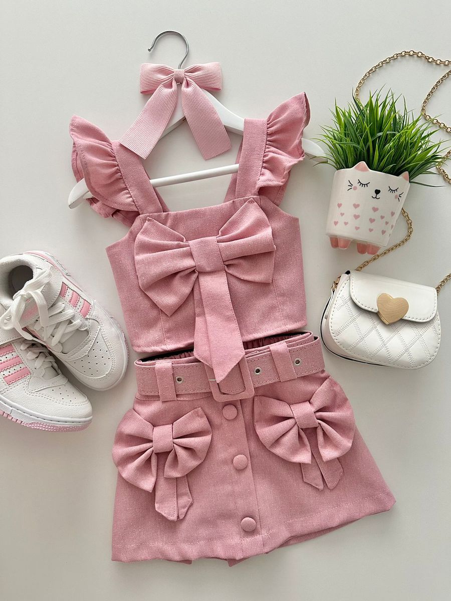 Conjunto Elisa Rosa - Dondokinha Kids