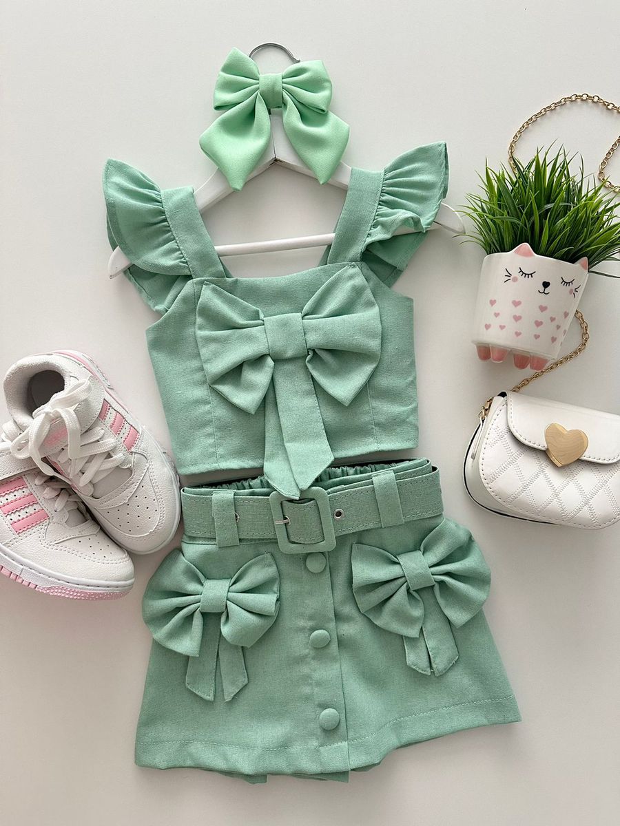 Conjunto Elisa Verde - Dondokinha Kids