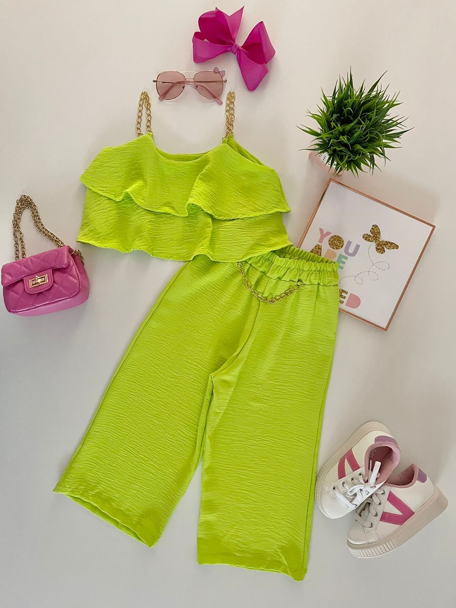 Conjunto Maristela Verde Lima - Dondokinha Kids