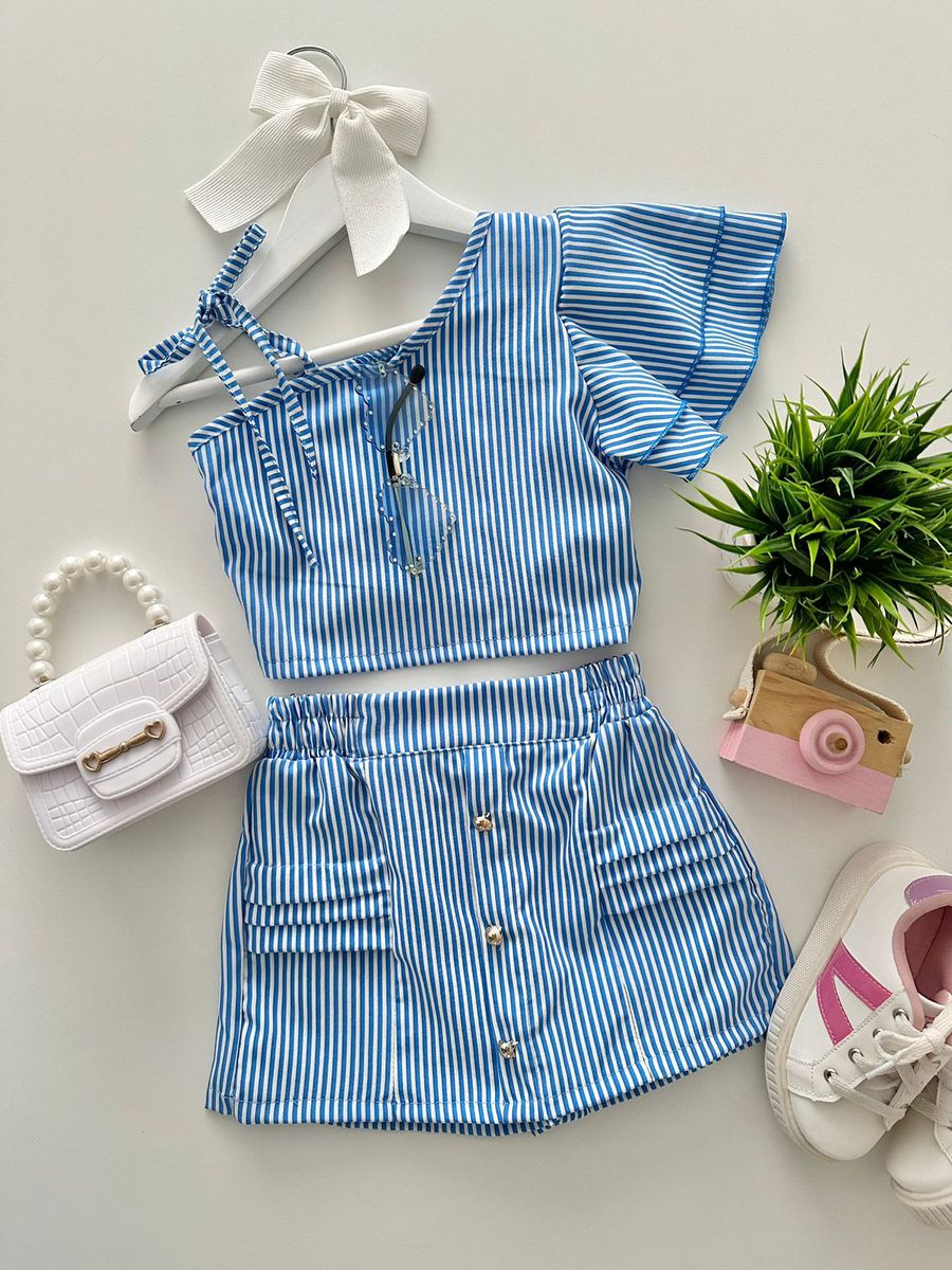 Conjunto Penélope Azul - Dondokinha Kids