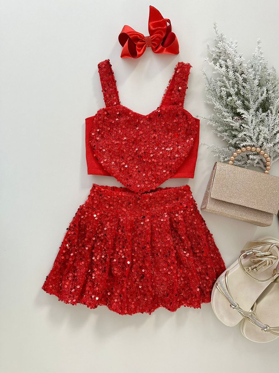 Conjunto Luz Vermelho - Dondokinha Kids