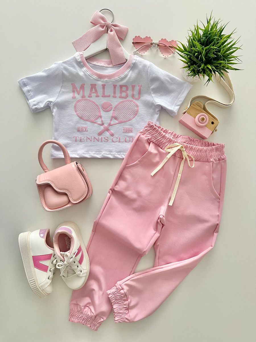 Conjunto Malibu Rosa - Dondokinha Kids