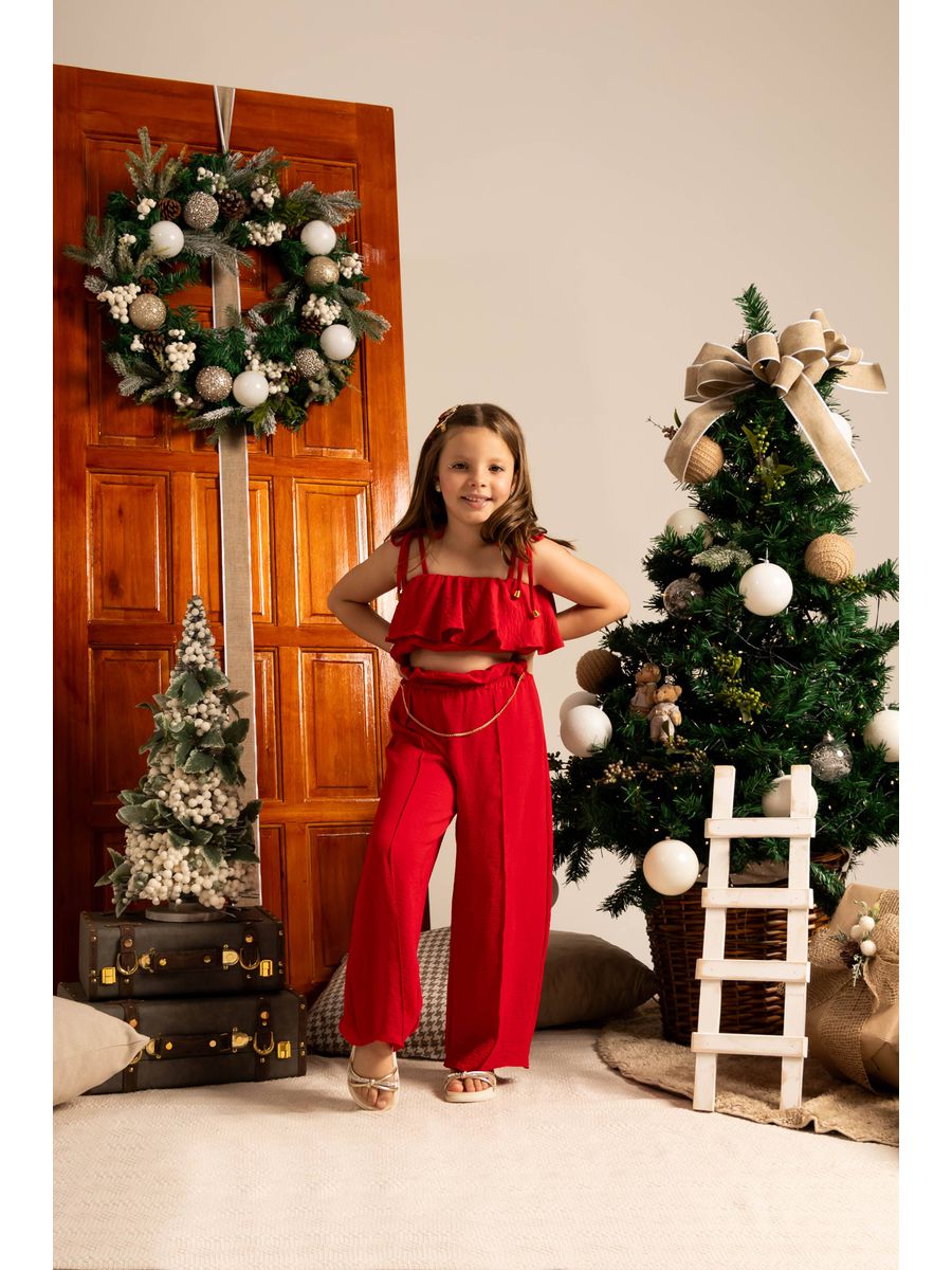 Conjunto Angelina Vermelho - Dondokinha Kids