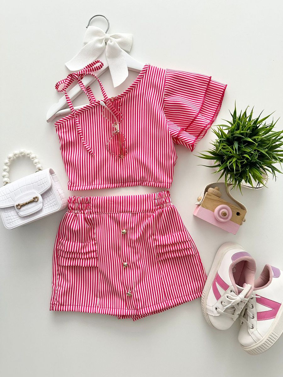 Conjunto Penélope Pink - Dondokinha Kids