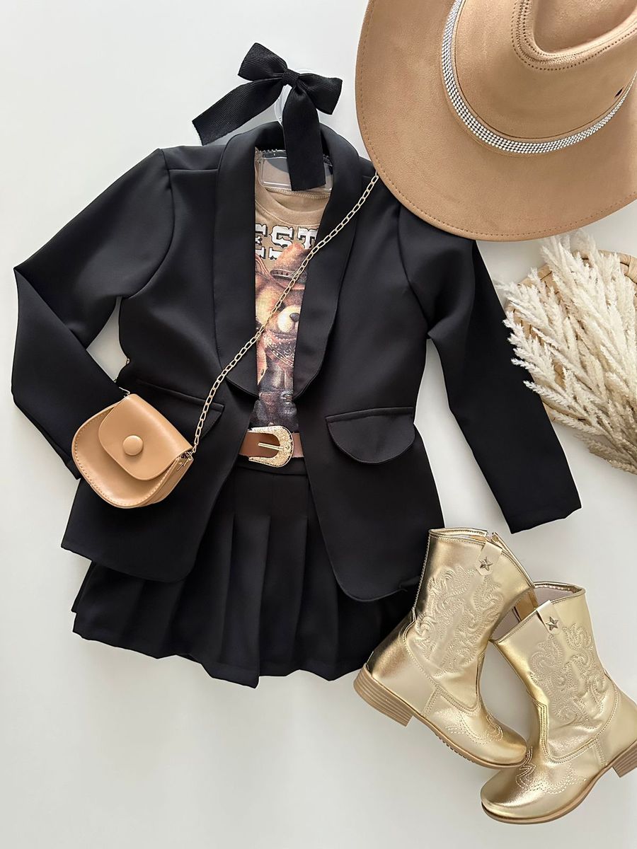 Conjunto Valentina Preto - Dondokinha Kids