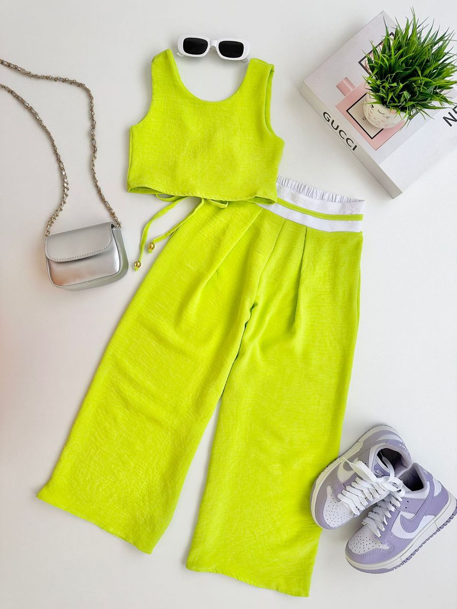 Conjunto Virginia Verde Lima - Dondokinha Kids