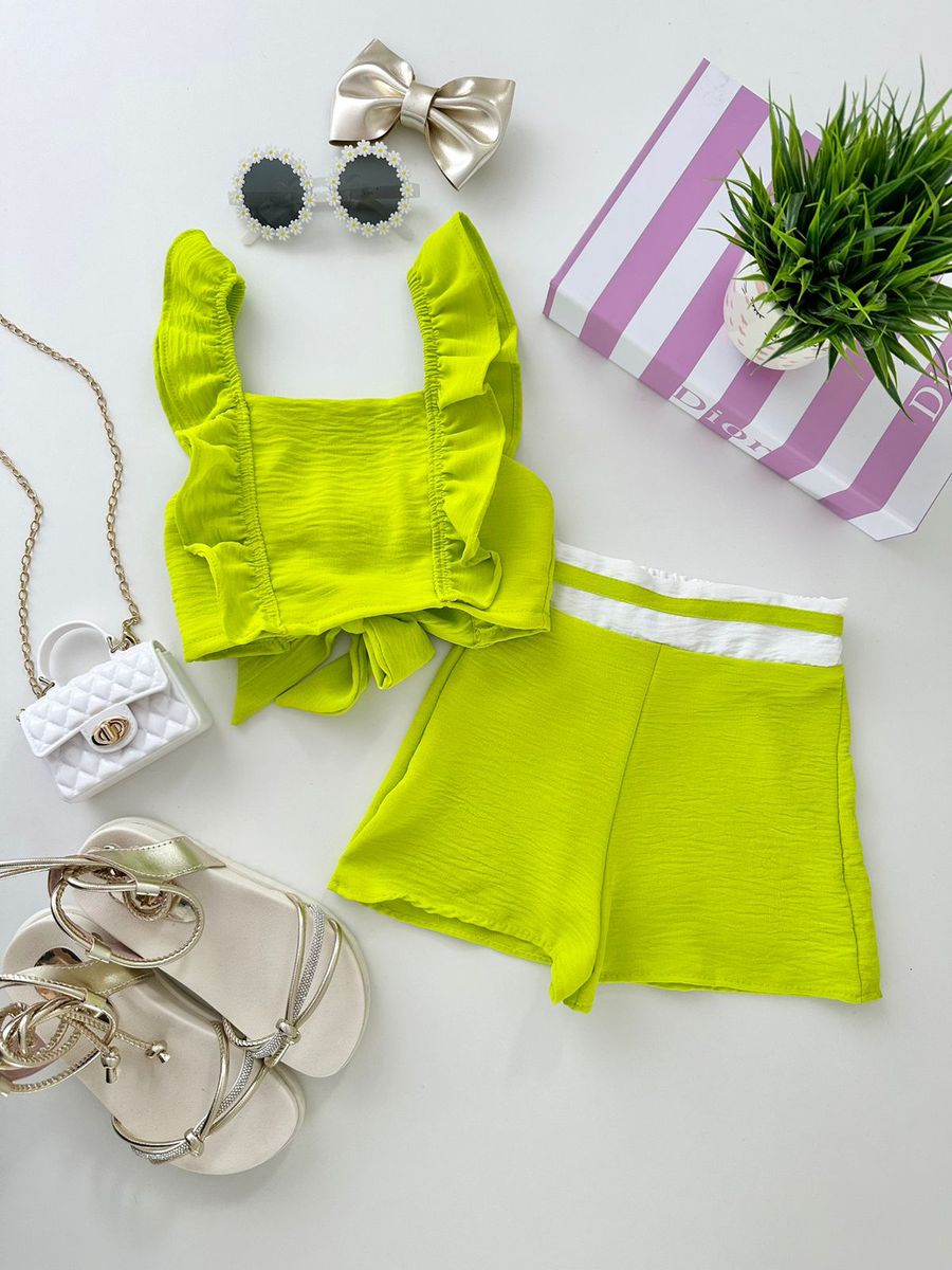 Conjunto Yasmim Verde Lima - Dondokinha Kids