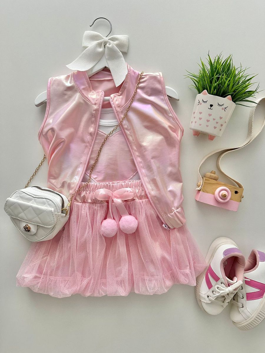 Conjunto Helô Rosa - Dondokinha Kids