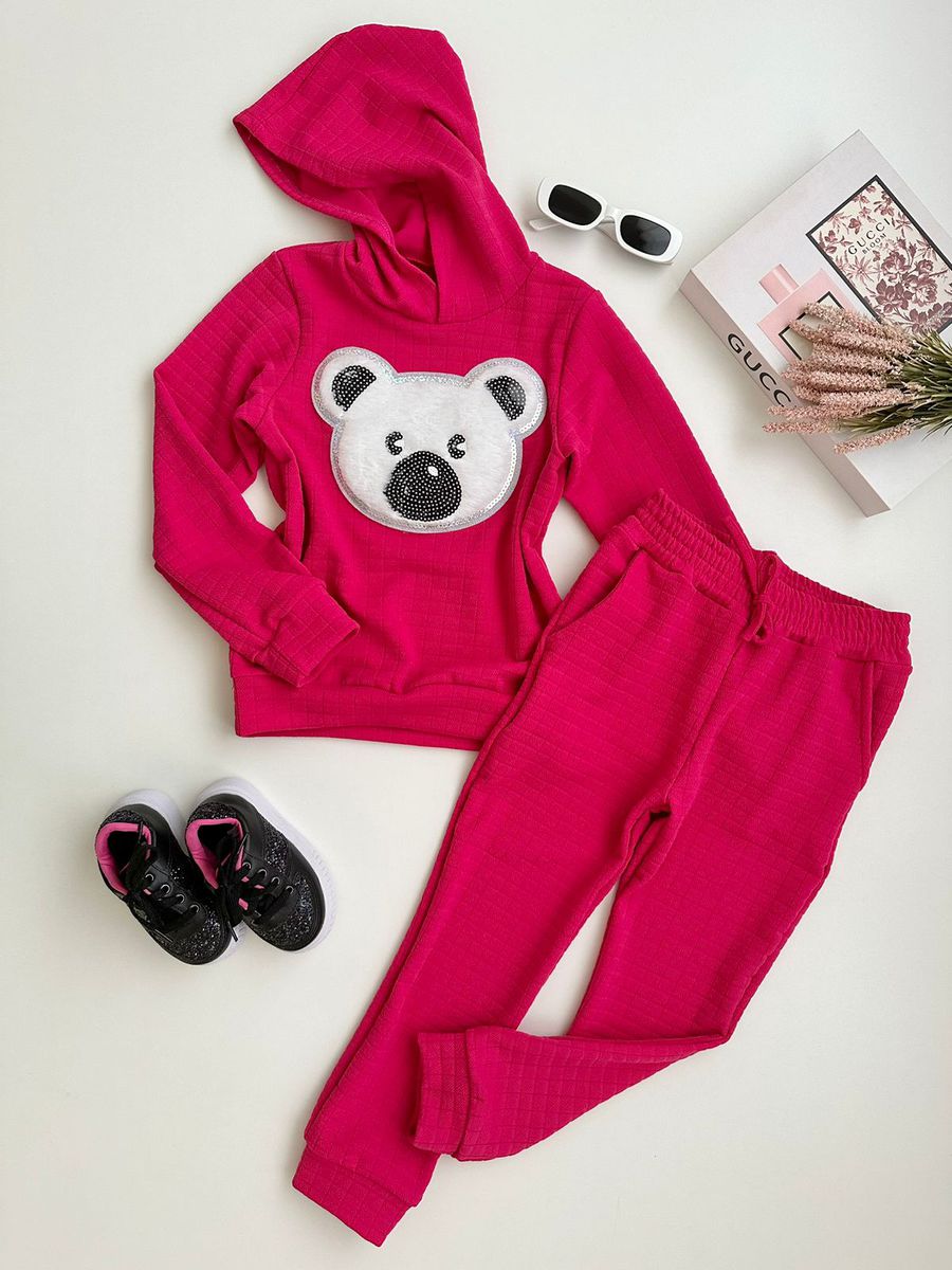 Conjunto Ursinho Pelúcia Pink - Dondokinha Kids