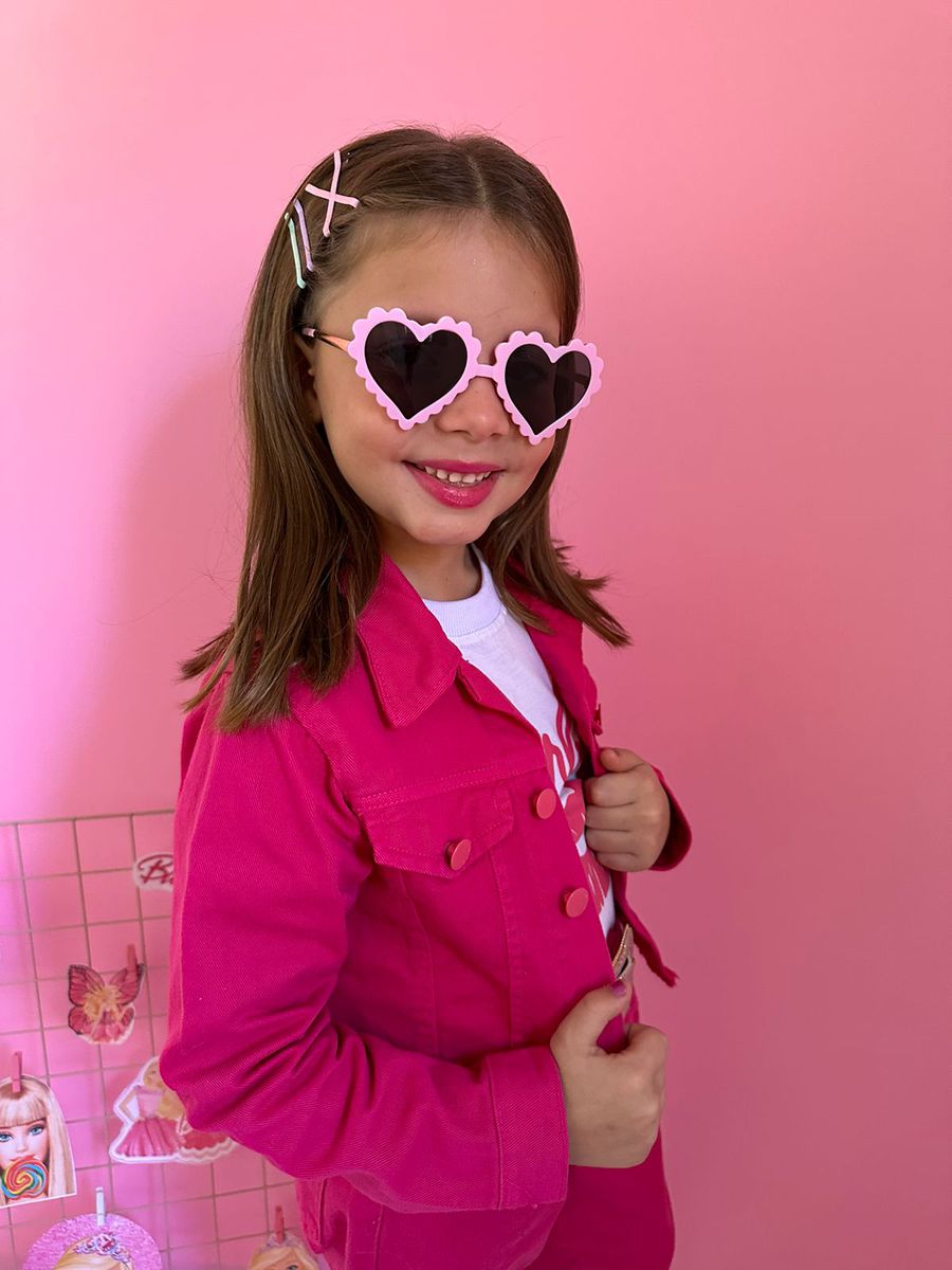 Jaqueta Jeans Pink - Dondokinha Kids