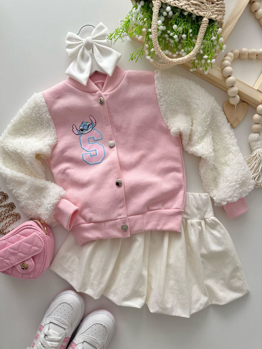 Jaqueta Stitch Rosa 