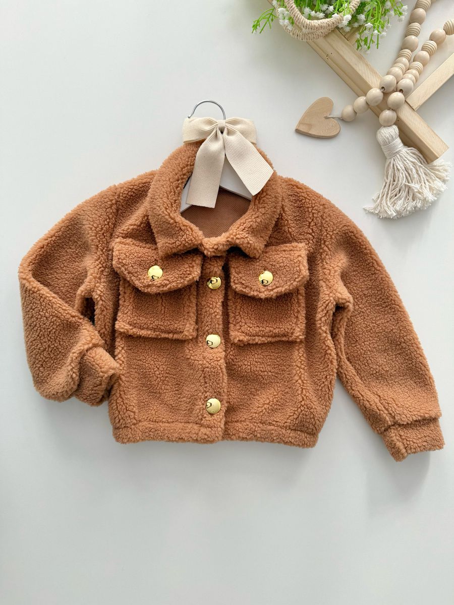 Jaqueta Teddy Caramelo - Dondokinha Kids