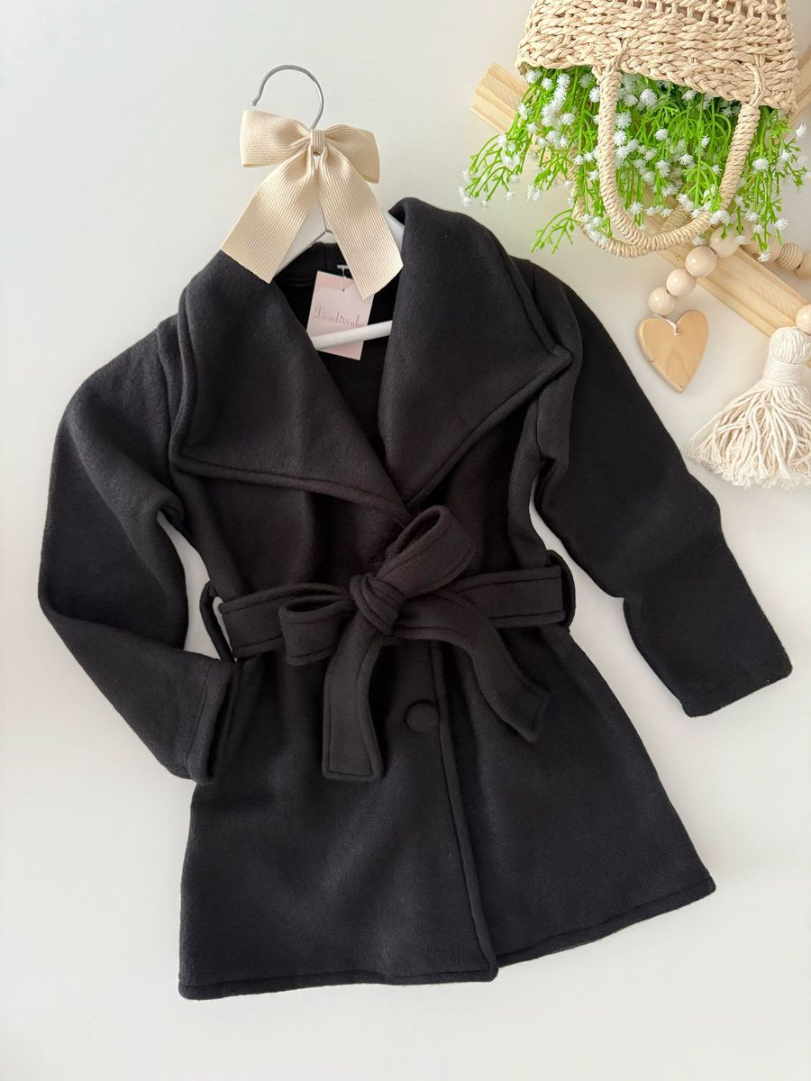 Sobretudo Aurora Preto - Dondokinha Kids