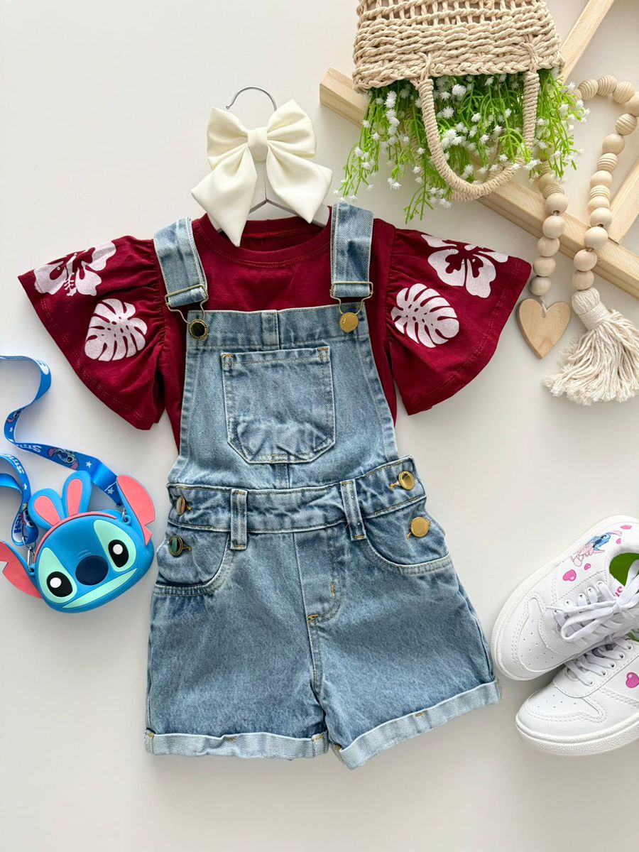 Jardineira Lilo Jeans - Dondokinha Kids
