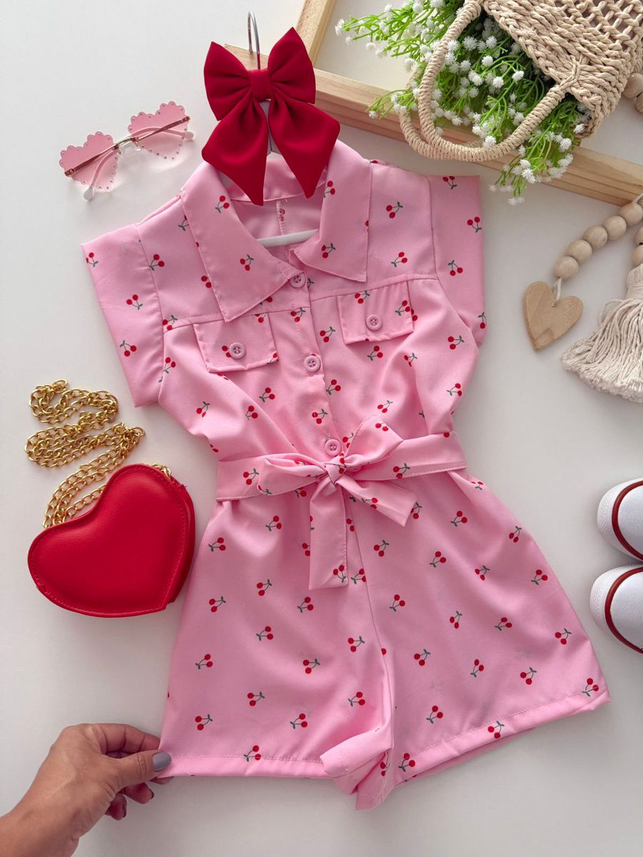 Macaquinho Cereja Rosa