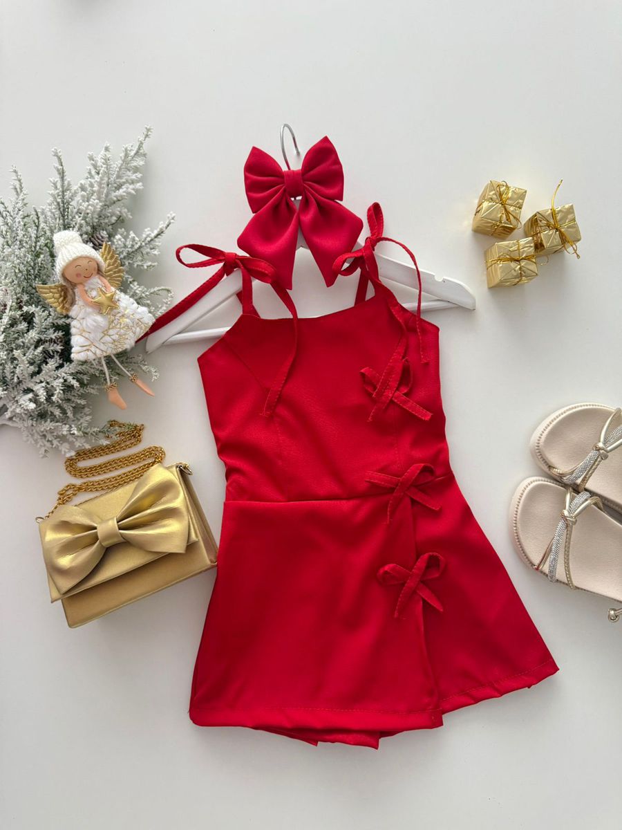 Macaquinho Stefane Vermelho - Dondokinha Kids